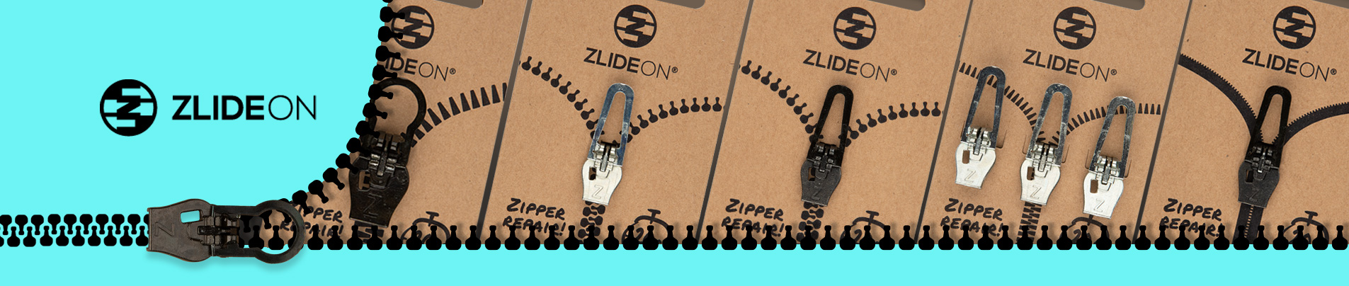  ZlideOn Zipper Pull Replacement - Black, Waterproof