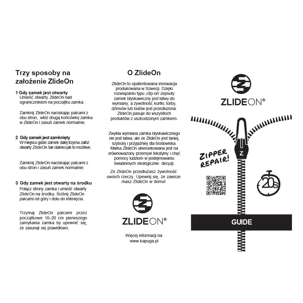 ZlideOn Zipper Pull Replacement - Black Normal (L) - 5B - Instant Zipper  Replacement Slider for Plastic Zippers Normal Plastic (L) Black