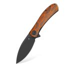 Nóż Składany Trollsky Knives Mandu EVO MTE012 Liner Lock Black Stonewashed 14C28N Orange Turtle G10 - obrazek 4
