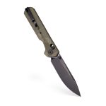 Nóż Składany KNIVESPL The First Black Stonewashed 14C28N OD Green G10 Crossbar Lock Thumb Stud - obrazek 4