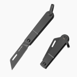 Mini Scyzoryk Brelok Real Steel Baby Barlow 8032 Wharncliffe Black 12C27 Stainless Steel Black Keychain