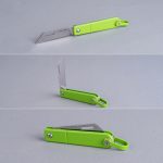 Mini Scyzoryk Brelok Real Steel Baby Barlow Colorfit 8031G Wharncliffe Satin 12C27 Stainless Steel Green Keychain - obrazek 3