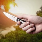 Nóż Real Steel Dex 3501BW Satin K110 Black & White G10 Black Kydex - obrazek 8