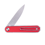 Nóż Składany Real Steel Iris 8061AR Flipper Liner Lock Satin 12C27 Red G10 - obrazek 3