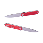 Nóż Składany Real Steel Iris 8061AR Flipper Liner Lock Satin 12C27 Red G10 - obrazek 4