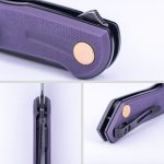 Nóż Składany Real Steel Valore 7091PB Liner Lock Flipper Blackwash Nitro-V Purple G10 by Poltergeist Works - obrazek 9