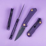 Nóż Składany Real Steel Valore 7091PB Liner Lock Flipper Blackwash Nitro-V Purple G10 by Poltergeist Works - obrazek 6