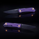 Nóż Składany Real Steel Valore 7091PB Liner Lock Flipper Blackwash Nitro-V Purple G10 by Poltergeist Works - obrazek 5