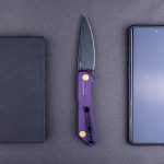 Nóż Składany Real Steel Valore 7091PB Liner Lock Flipper Blackwash Nitro-V Purple G10 by Poltergeist Works - obrazek 2