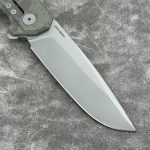 Nóż Składany MK Knives & Tools Ingeni MT 'Scatter 1' | Seria Mid-Tech Po Customizacji | Bead Blasted CPM-S90V Olive Anodized Titanium Flipper Frame Lock - obrazek 5