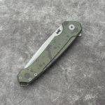 Nóż Składany MK Knives & Tools Ingeni MT 'Scatter 1' | Seria Mid-Tech Po Customizacji | Bead Blasted CPM-S90V Olive Anodized Titanium Flipper Frame Lock - obrazek 3