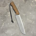 Nóż MK Knives & Tools Crowbar "Fear The Bear" Bead Blasted Elmax Natural Canvas Micarta/Black G10 Coyote Kydex - obrazek 6