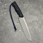 Nóż MK Knives & Tools Crowbar "Fear The Bear" Bead Blasted Elmax Black/Navy Blue Micarta/Black G10 Black Kydex - obrazek 4