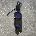 Nóż MK Knives & Tools Crowbar "Fear The Bear" Bead Blasted Elmax Black/Navy Blue Micarta/Black G10 Black Kydex - obrazek 6