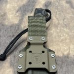 Nóż MK Knives & Tools Crowbar "Fear The Bear" Bead Blasted Elmax Camo Canvas Micarta/Black G10 OD Green Kydex - obrazek 2