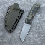 Nóż MK Knives & Tools Flin "Expedition" Sand Blasted M390 2-Tone Black/Olive Canvas Micarta OD Green G10 Liners OD Green Kydex