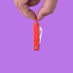 Mini Scyzoryk Brelok Real Steel Baby Barlow Colorfit 8031R Wharncliffe Satin 12C27 Stainless Steel Red Keychain - obrazek 3