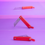 Mini Scyzoryk Brelok Real Steel Baby Barlow Colorfit 8031R Wharncliffe Satin 12C27 Stainless Steel Red Keychain - obrazek 4