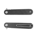 Nóż Składany Real Steel Iris 8061AF Flipper Liner Lock Satin 12C27 Black G10 & CF - obrazek 4