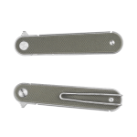 Nóż Składany Real Steel Iris 8061AG Flipper Liner Lock Satin 12C27 Green G10 - obrazek 4