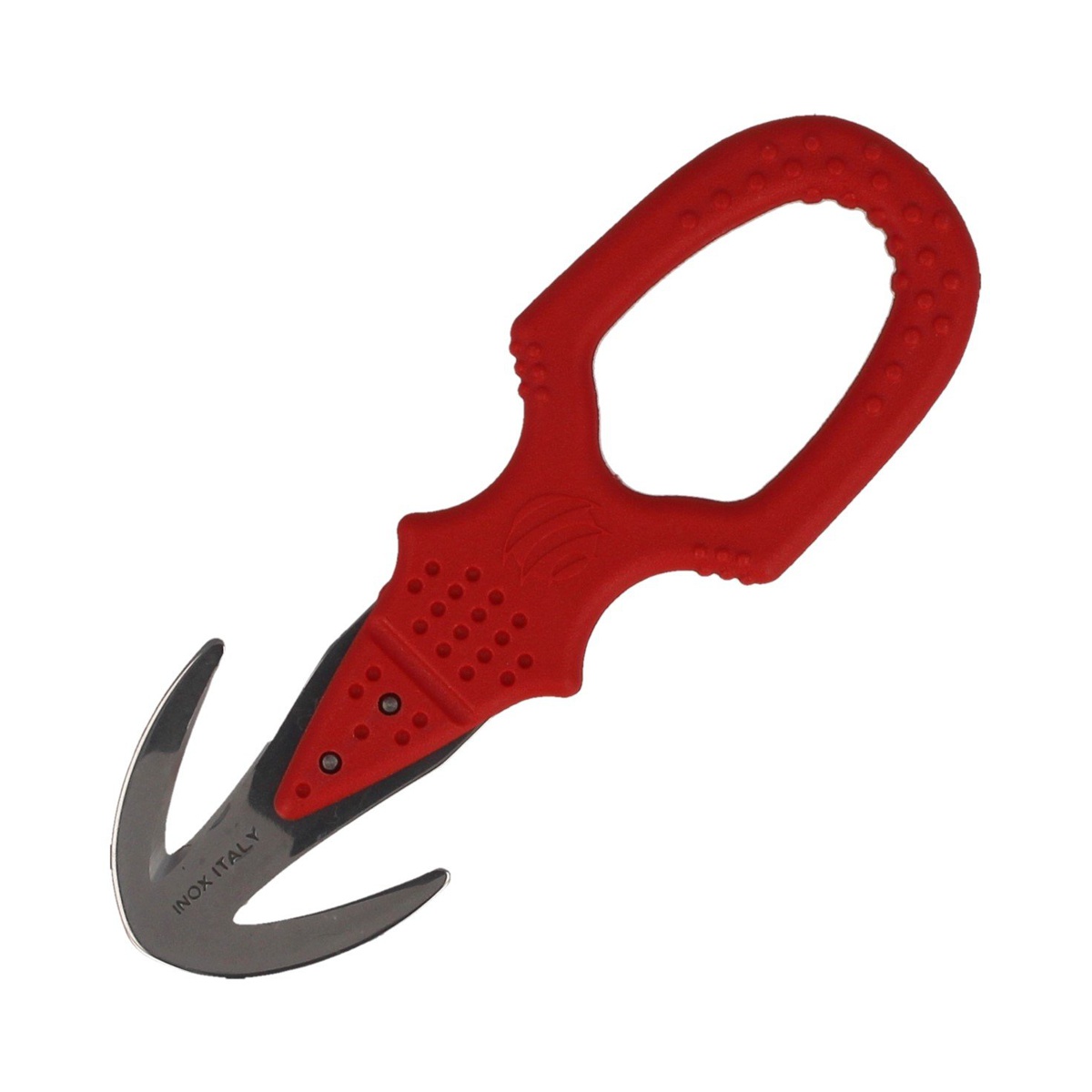 111900_2 Nóż bezpieczny MAC Coltellerie Twin Rescuer MC TS09.R Satin W 1.4034 Red FRN - obrazek 1