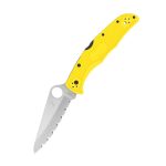 Nóż składany Spyderco Pacific Salt 2 C91SYL2 Satin H2 Yellow FRN