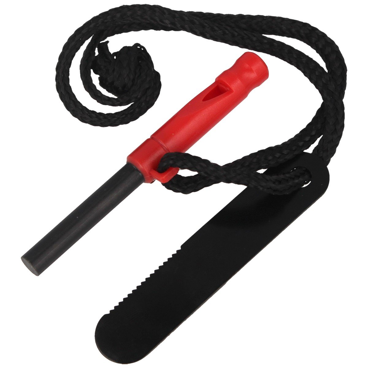 Krzesiwo Barbaric Fire Starter Red z gwizdkiem (33902)