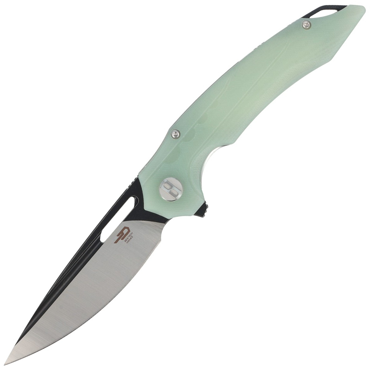 Nóż składany Bestech Ornetta Black Finish / Satin D2 Jade G10 by Kombou BG50D