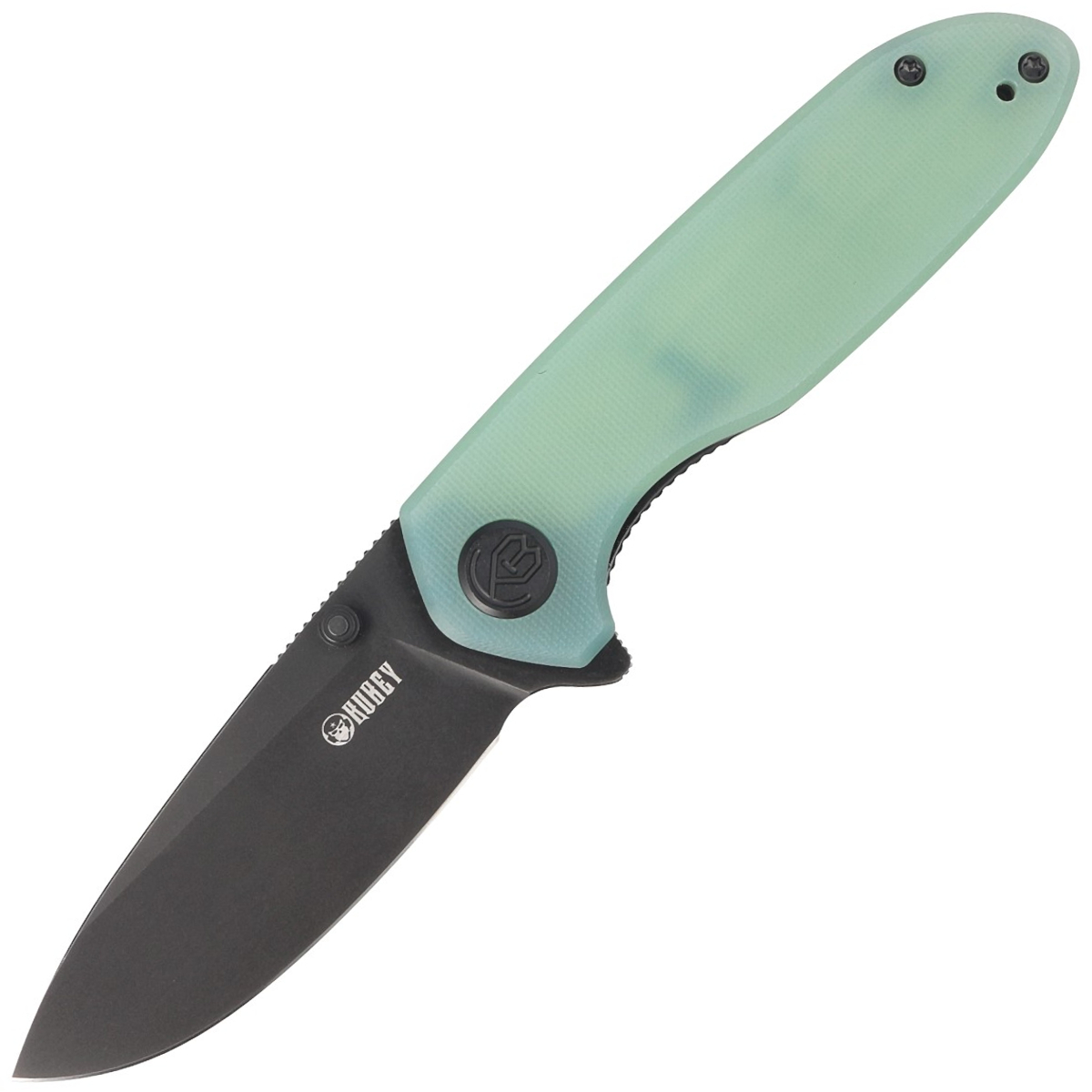 Nóż składany Kubey Knife Belus Jade G10, Blackwashed AUS-10 (KU342B)