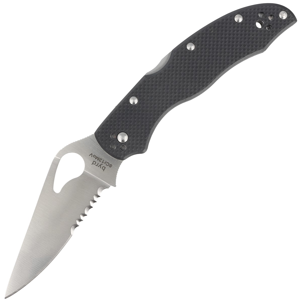 Nóż składany Spyderco Byrd Harrier 2 Black G-10, Combo Edge (BY01GPS2)