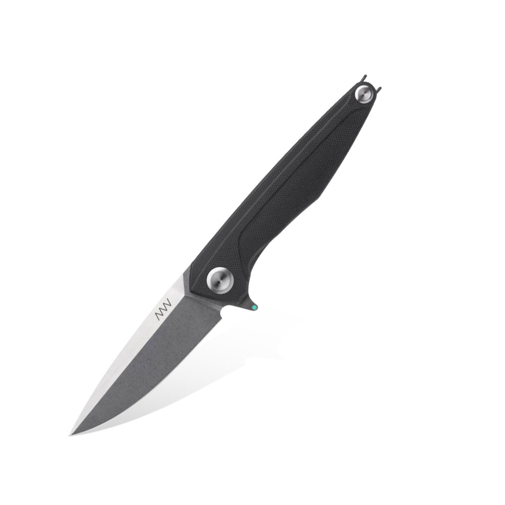 Nóż składany ANV Knives Z300 ANVZ300-010 Stal SLEIPNER Stonewash Czarny G10 Liner Lock