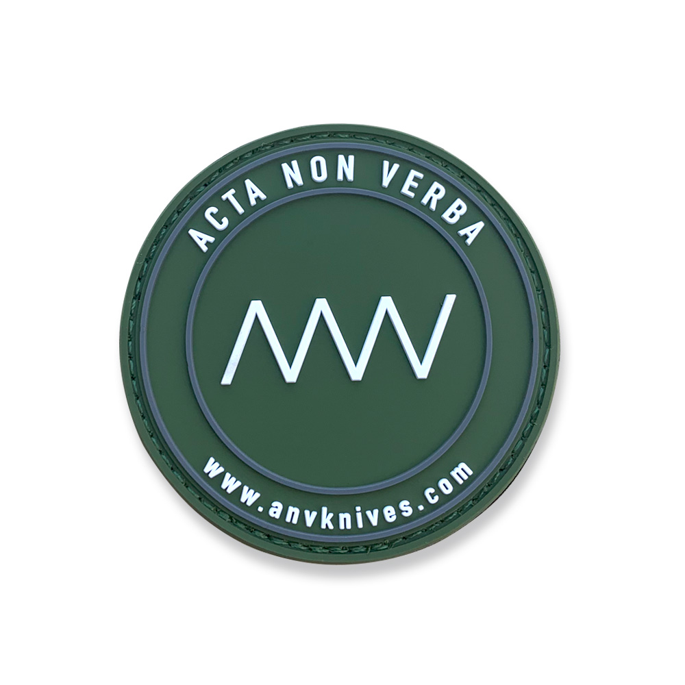 Naszywka ANV Knives Acta Non Verba Oliwkowa