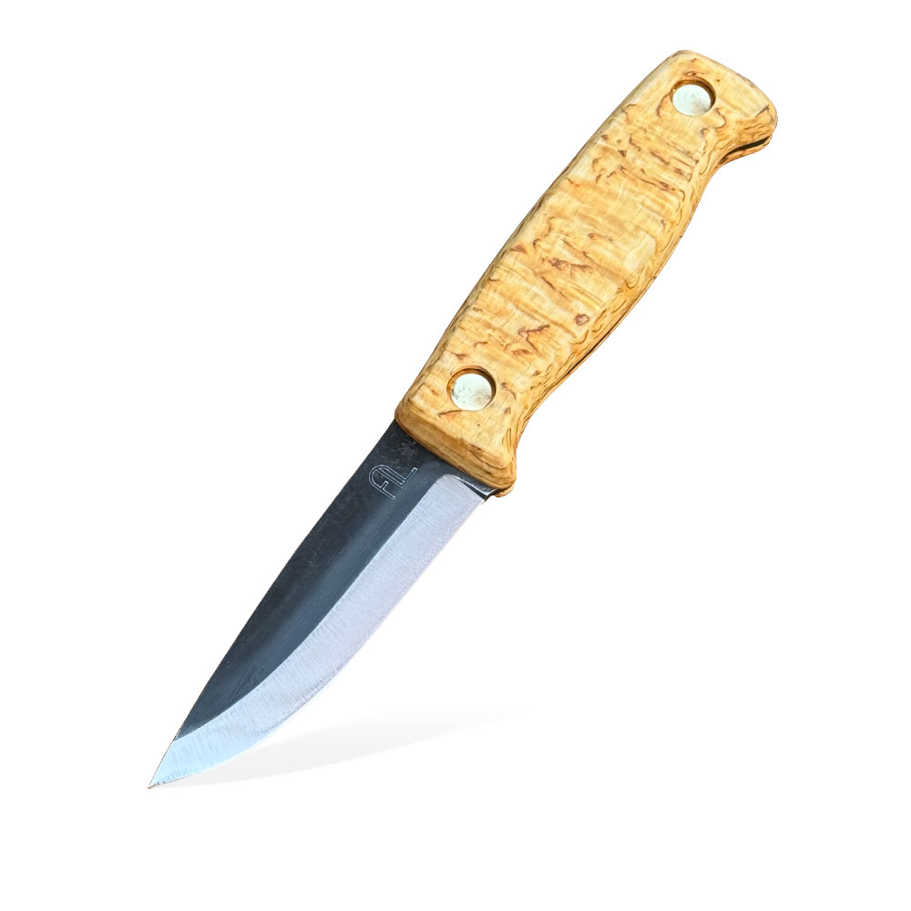 Nóż Arctic Legend Hiker's Knife Full Tang Stal Węglowa Brzoza Karelska Skórzana Pochwa