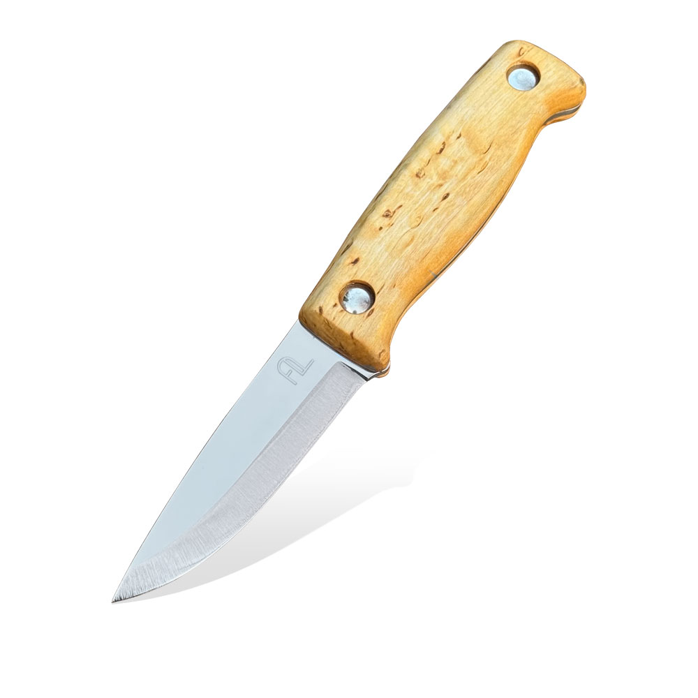 Nóż Arctic Legend Hiker's Knife Full Tang Stal Nierdzewna Brzoza Karelska Skórzana Pochwa