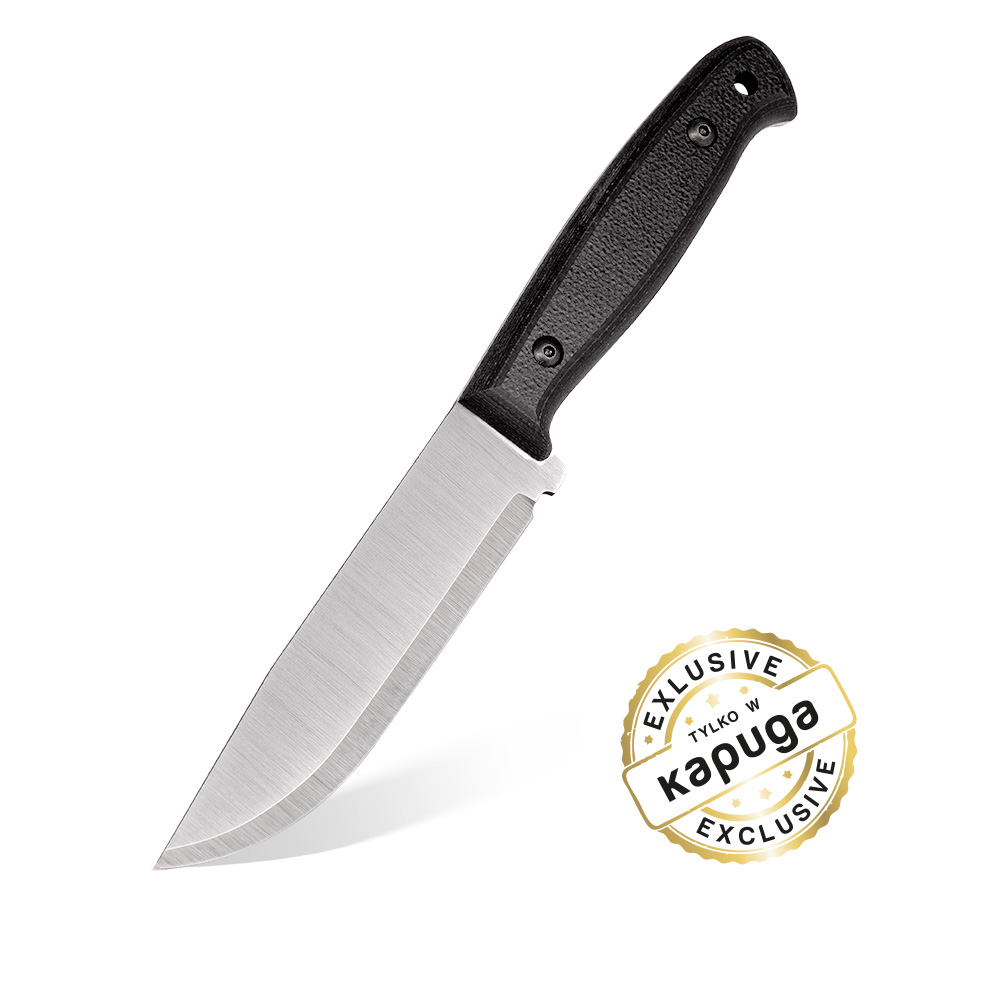 Nóż Wyprawowy BPS Knives Adventurer Noar z Krzesiwem - Wersja Limitowana | Stal 1066 Czarna Micarta Czarna Skórzana Pochwa