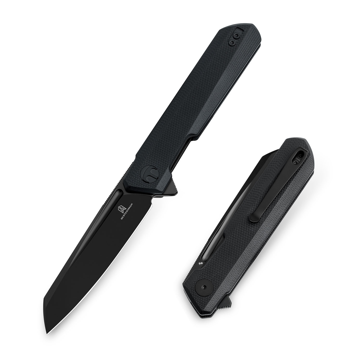 Nóż składany Bestechman Dundee Sheepsfoot BMK09E Liner Lock Black PVD D2 Black G10 by Ostap Hel