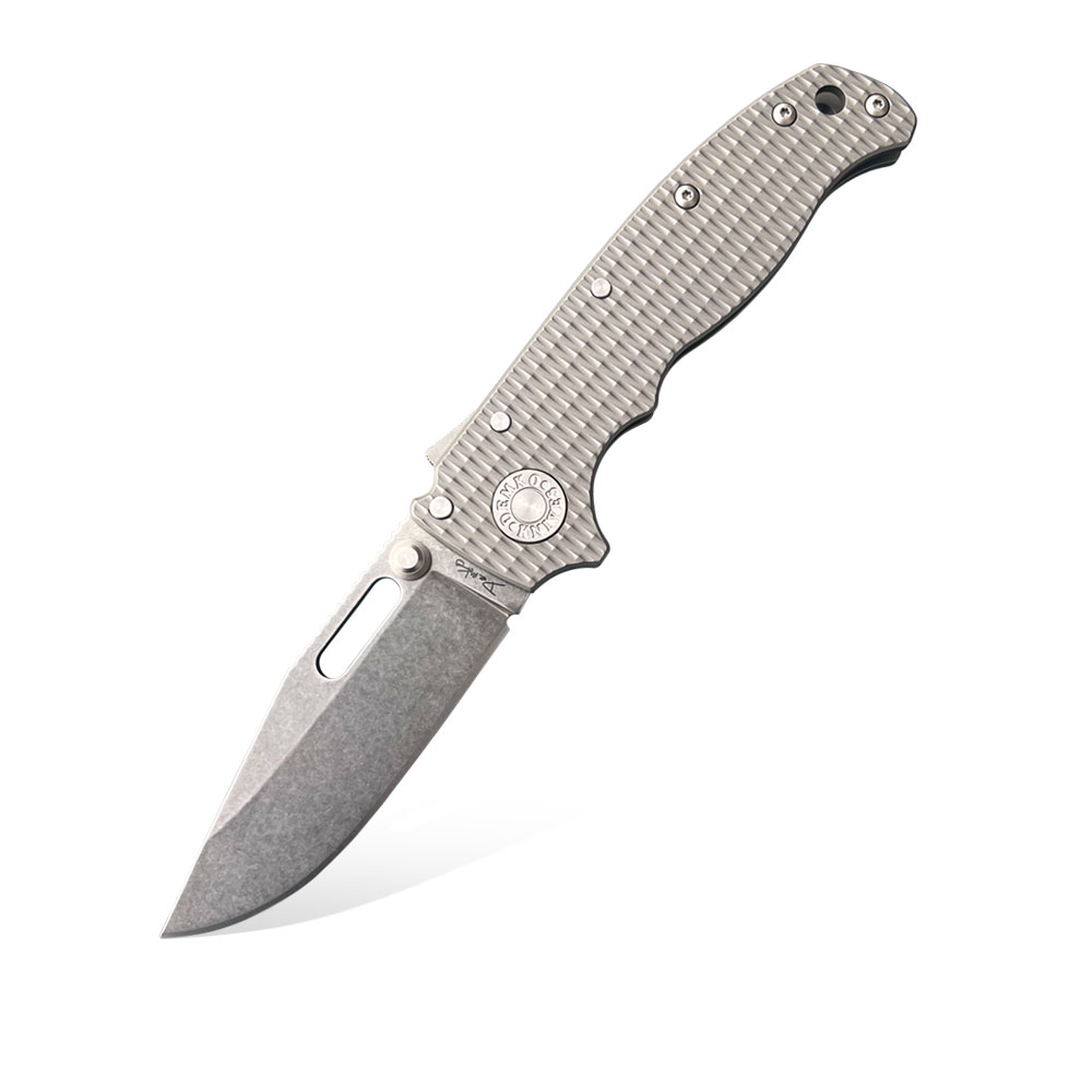 Nóż składany Demko Knives AD20.5 Clip Point 3V Shark Lock Textured Titanium