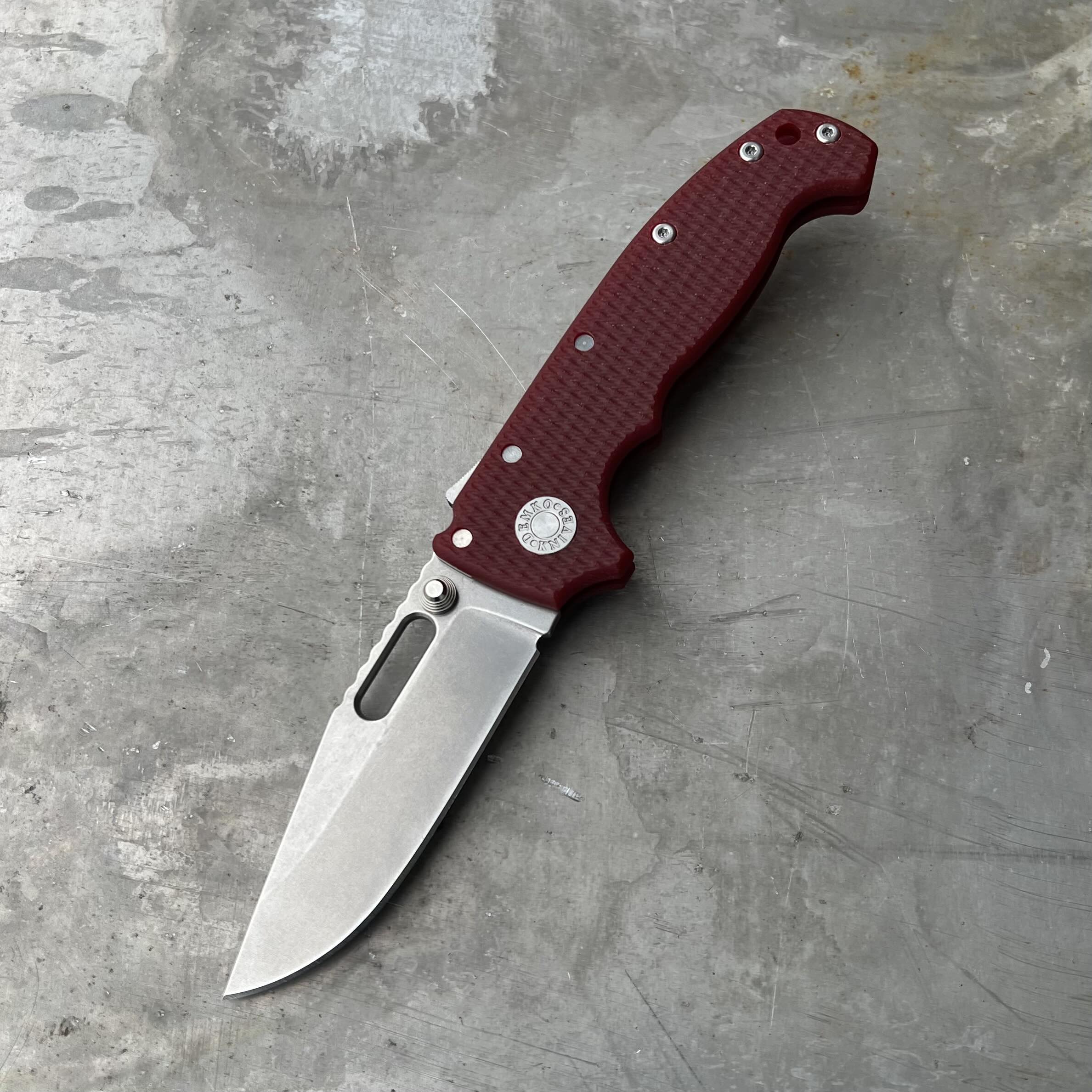 Nóż składany Demko Knives MGAD20S Clip Point 20CV Shark Lock Red G10