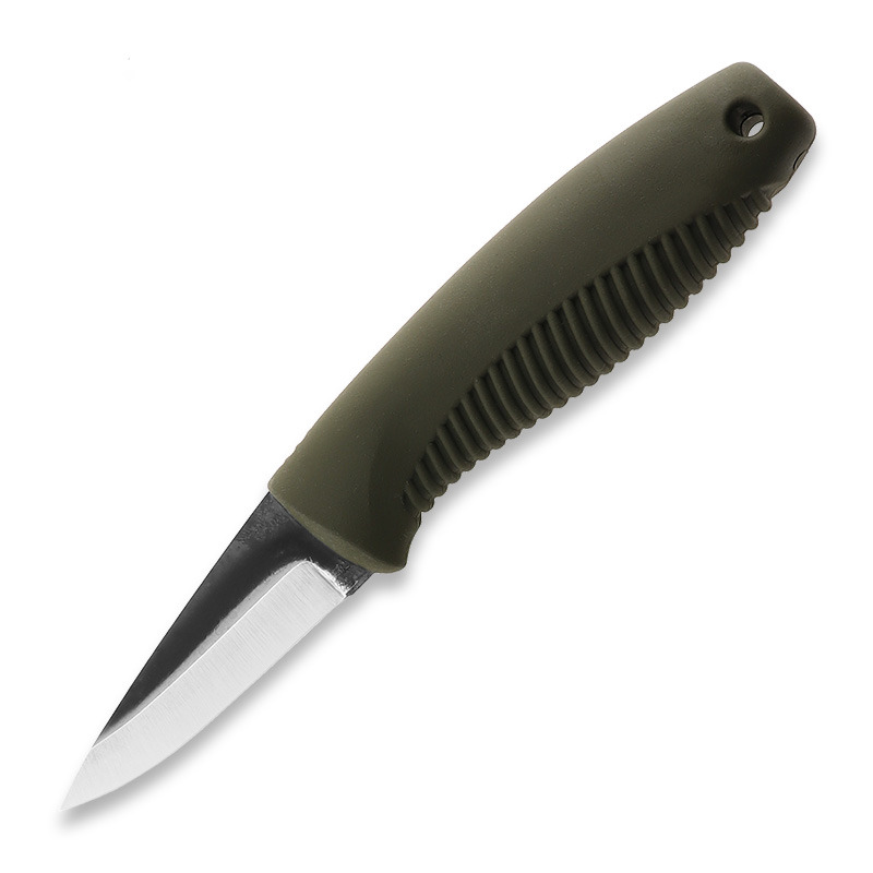 Nóż Peltonen Knives M23 Ranger Cub FJP306 Uncoated 80CrV2 Green TPE Handle Green Kydex Sheath