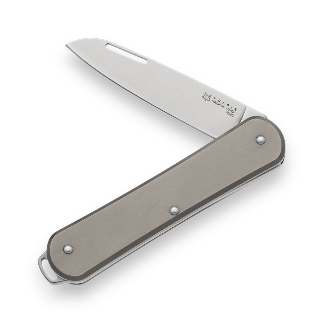 Scyzoryk Fox Knives Vulpis FX-VP130 TI Polished M390 Bead Blasted Titanium