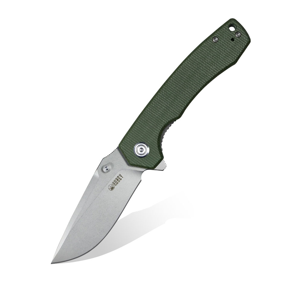 Nóż składany Kubey Calyce KU901C D2 Green Micarta