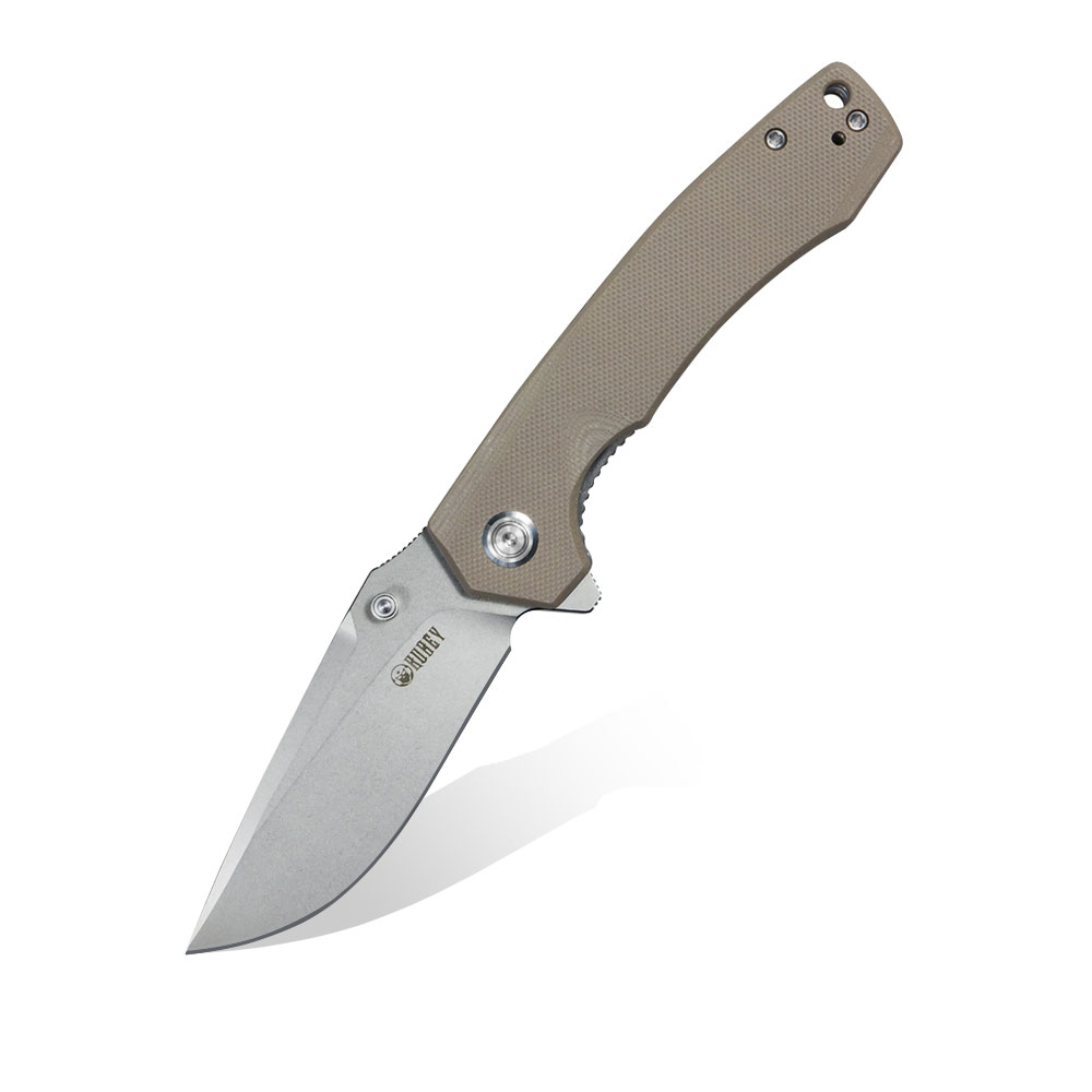 Nóż składany Kubey Calyce KU901D D2 Tan G10