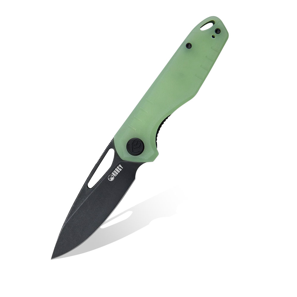 Nóż składany Kubey Doris KU324B Dark Stonewashed D2 Jade G10