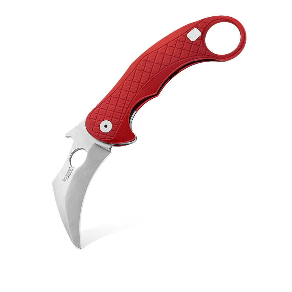 Nóż składany LionSTEEL L.E.One LE1 A RS by Emerson Design | Karambit Stonewashed MagnaCut Red Aluminium