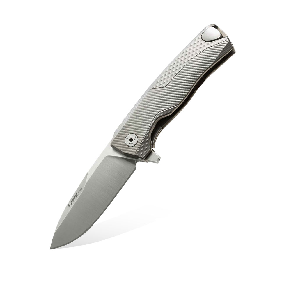 Nóż składany LionSTEEL ROK Solid ROK G Grey Titanium by Molletta