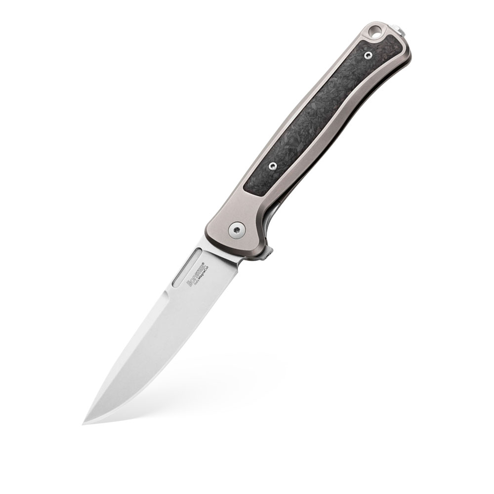 Nóż składany LionSTEEL SKinny SK01 GY Stonewash MagnaCut Grey Titanium Carbon Fiber by Moletta