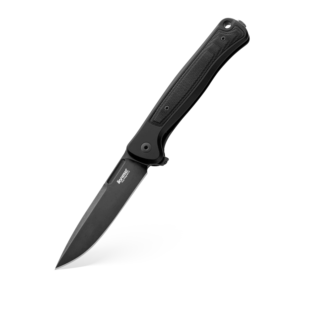 Nóż składany LionSTEEL SKinny SK01A BB Old Black MagnaCut Black Aluminium Black Micarta by Moletta