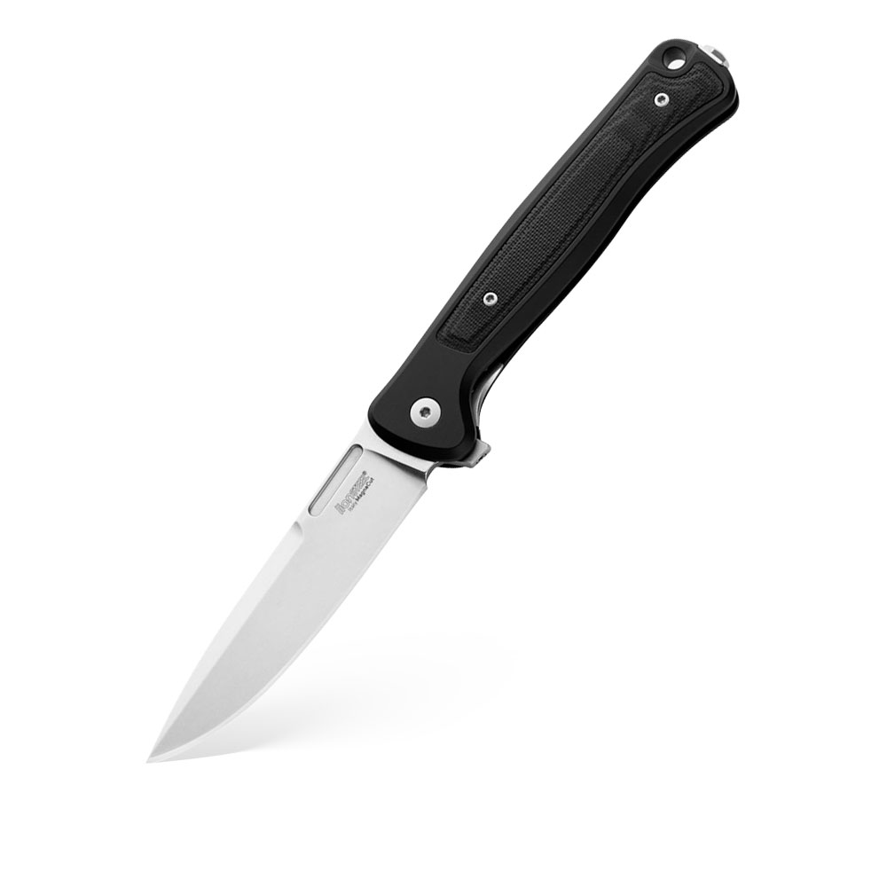 Nóż składany LionSTEEL SKinny SK01A BS Stonewash MagnaCut Black Aluminium Black Micarta by Moletta