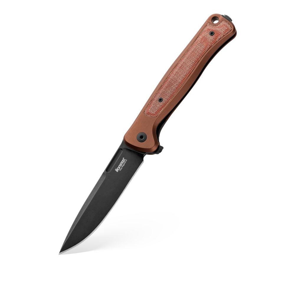 Nóż składany LionSTEEL SKinny SK01A EB Old Black MagnaCut Earth Aluminium Brown Micarta by Moletta