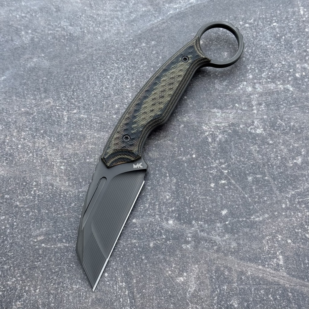 Nóż MK Knives & Tools Claw "Fear The Bear" DLC Vanadis 23 Camo Micarta & Coyote G10 OD Green Kydex